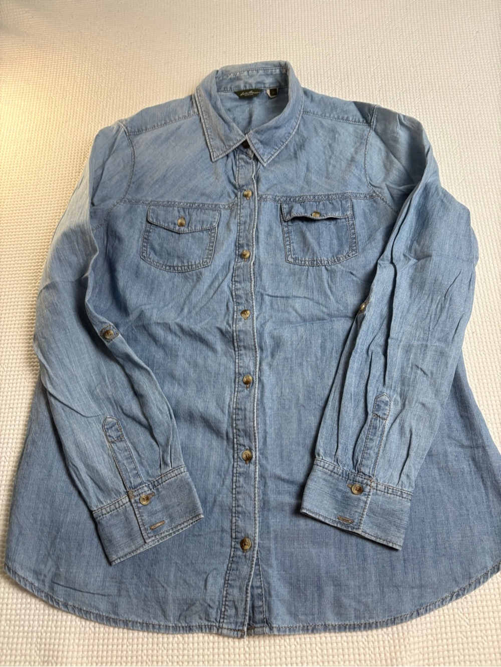 Eddie Bauer Light Blue Denim Shirt Jacket